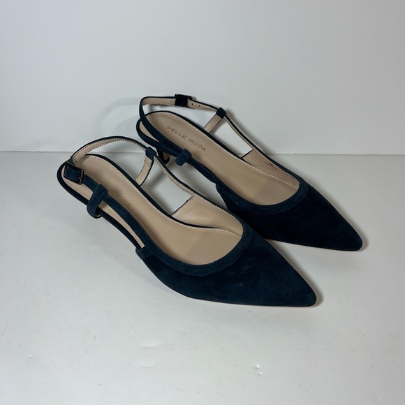 Pelle Moda Deena Midnight Blue Slingback Heels 8 M - Picture 2 of 15